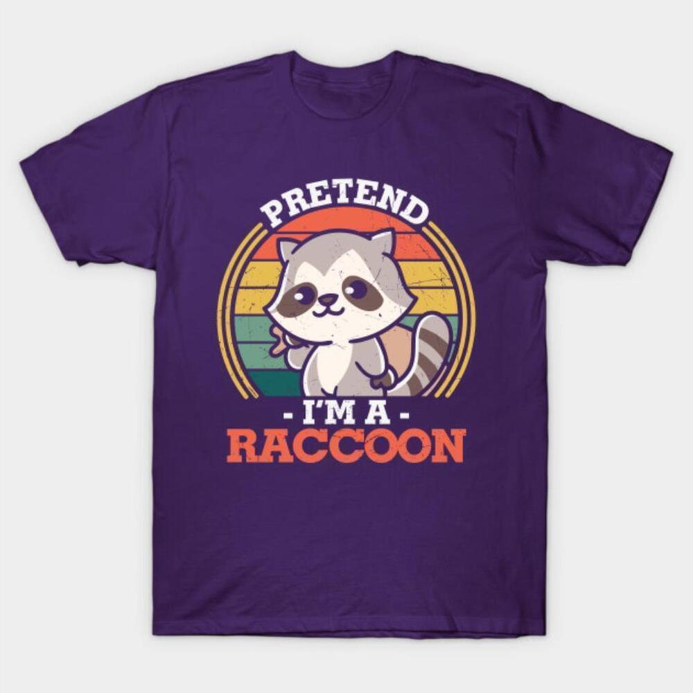Pretend Im A Raccoon Pumpkin Halloween Tshirt